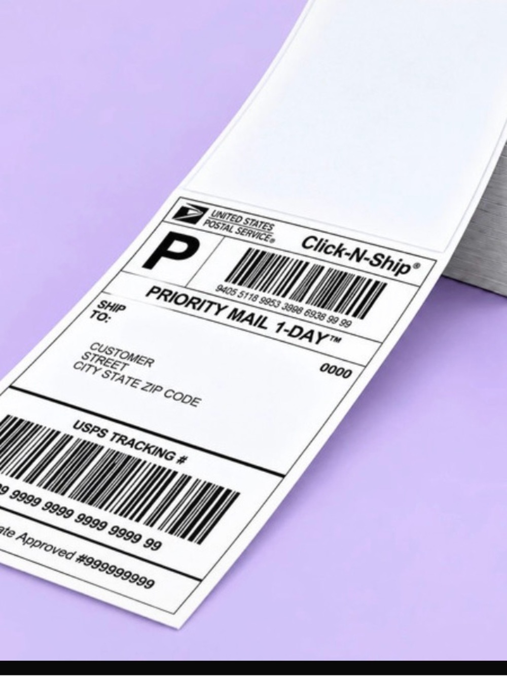 White Shipping Label Roll - Click-N-Ship Compatible
